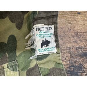 Vintage Fred Bear Duck Camo Hunting Pants Quilted Lined 36x28 Talon 60s 70s Camp